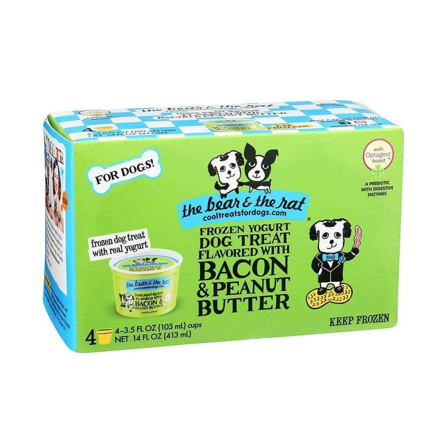 Dog The Bear & The Rat Fresh-Frozen Treats | The Bear & The Rat Frozen Yogurt With Bacon And Peanut Butter Dog Treat